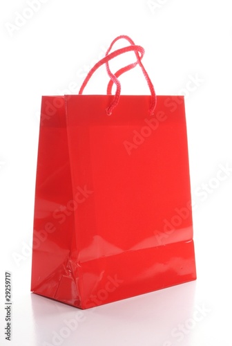 Photo: red shopping bag red shopping bag