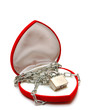 love locked heart shape with chains