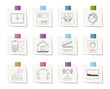 Mobile phone and computer icons - vector icon set Mobile phone and computer icons - vector icon set