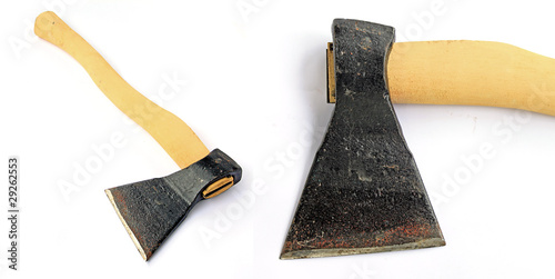 Photo: axe on white background axe on white background