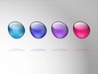 Abstract colorful glossy rounded icon background