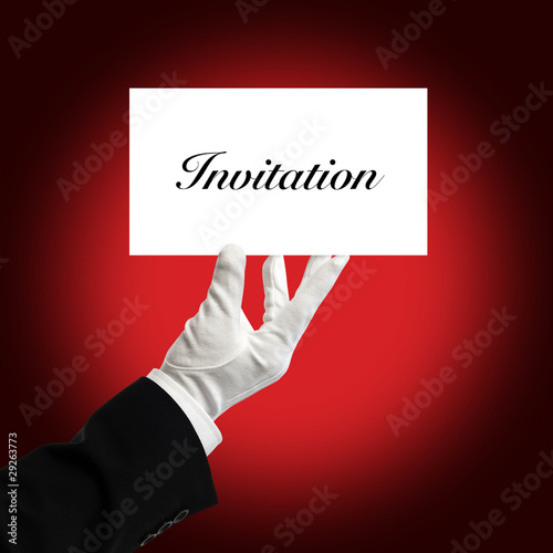 Free Invitationcards on Waiter Holding Invitation Card    Infinity  29263773   See Portfolio