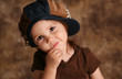 Toddler girl modeling