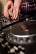 Hands of a Dj performing