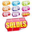 Etiquettes Soldes de couleur Etiquettes Soldes de couleur