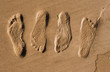 Photo: Footprints in sand Footprints in sand