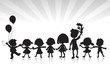 children silhouettes