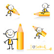 school children education icon set
