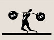 Business sports. Weightlifter