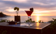 evening cocktail on the beach