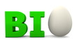 Egg Word BIO Glossy Green-Eggshell White