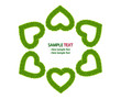 green grass love heart frame isolated