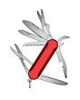 Red Multi tooled pocket knife Red Multi tooled pocket knife