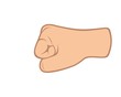 fist isolated on white background fist isolated on white background