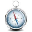 Compass with windrose. Vector Illustration.