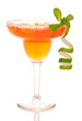 Margarita cocktail with lime strawberry and mint Margarita cocktail with lime strawberry and mint