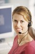 Smiling Customer Service Representative