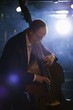 Double Bass Player in Jazz Club