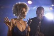 Jazz Singer and Saxophonist Performing