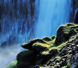 Photo: Mossy rocks near waterfall Mossy rocks near waterfall