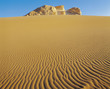 Rocky outcrop in desert