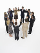 Group of Businesspeople in a circle, holding hands