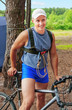 The sportsman with a bicycle