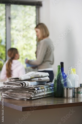 Photo: Recycling Material in Kitchen Recycling Material in Kitchen