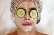 Man having a facial treatment in a spa