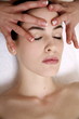 Woman having facial massage Woman having facial massage