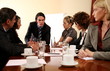  A group of business people at a meeting