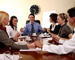  A group of business people at a meeting