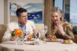 Mature couple dining in a restaurant