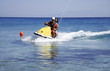 Young couple on jetski