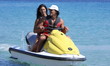 Young couple on jetski