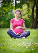 Photo: Beautiful pregnant woman in the park Beautiful pregnant woman in the park