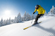 skier in mountains