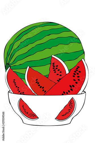 Illustration: slices of watermelon slices of watermelon
