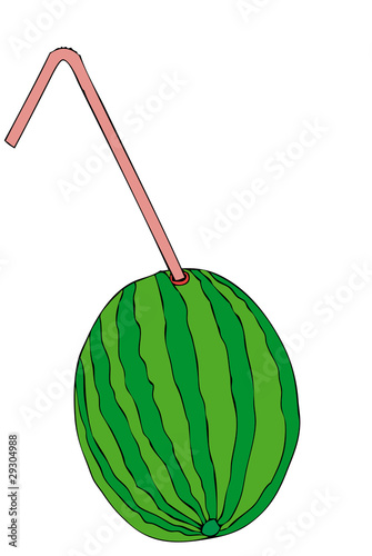 Illustration: Cocktail of watermelon Cocktail of watermelon