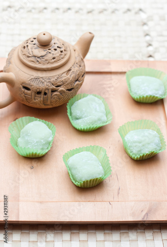 Photo: tea with asian sweets tea with asian sweets