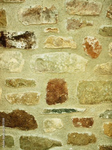 Photo: Wall of many textures - assorted stones Wall of many textures - assorted stones