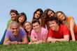 Photo: group of happy healthy youth group of happy healthy youth
