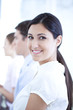 Business team with a woman in foreground