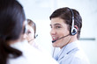 Man at a call center