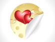abstract valentine sticker