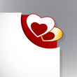 Corner of paper with Valentine's day hearts. Corner of paper with Valentine's day hearts.