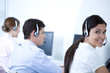 People in a call center