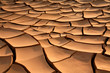 Dried up riverbed close up