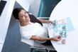 Businesswoman with money