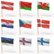 Collection of european flags